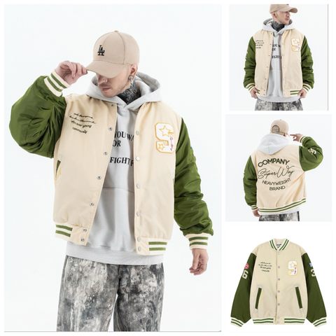 FG ™️| ÁO KHOÁC BOMBER OVERSIZE COTTON THÊU CAO CẤP SW259