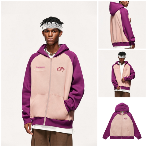 INF ™️| ÁO KHOÁC NỈ MŨ TRÙM ĐẦU THÊU DÂY KHÓA KÉO INF 5243