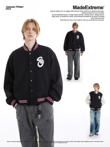 MADEEXTREME®️| ÁO KHOÁC RETRO THÊU TAY  UNISEX MADE 240501-1