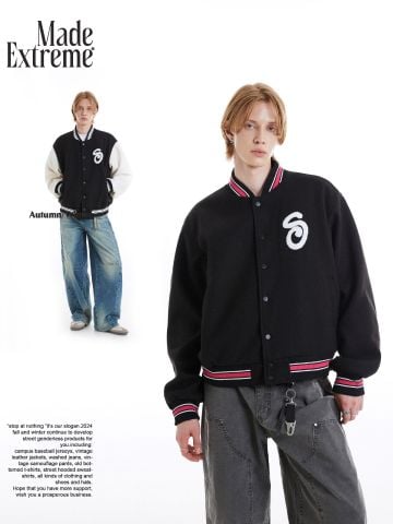 MADEEXTREME®️| ÁO KHOÁC RETRO THÊU TAY  UNISEX MADE 240501-1