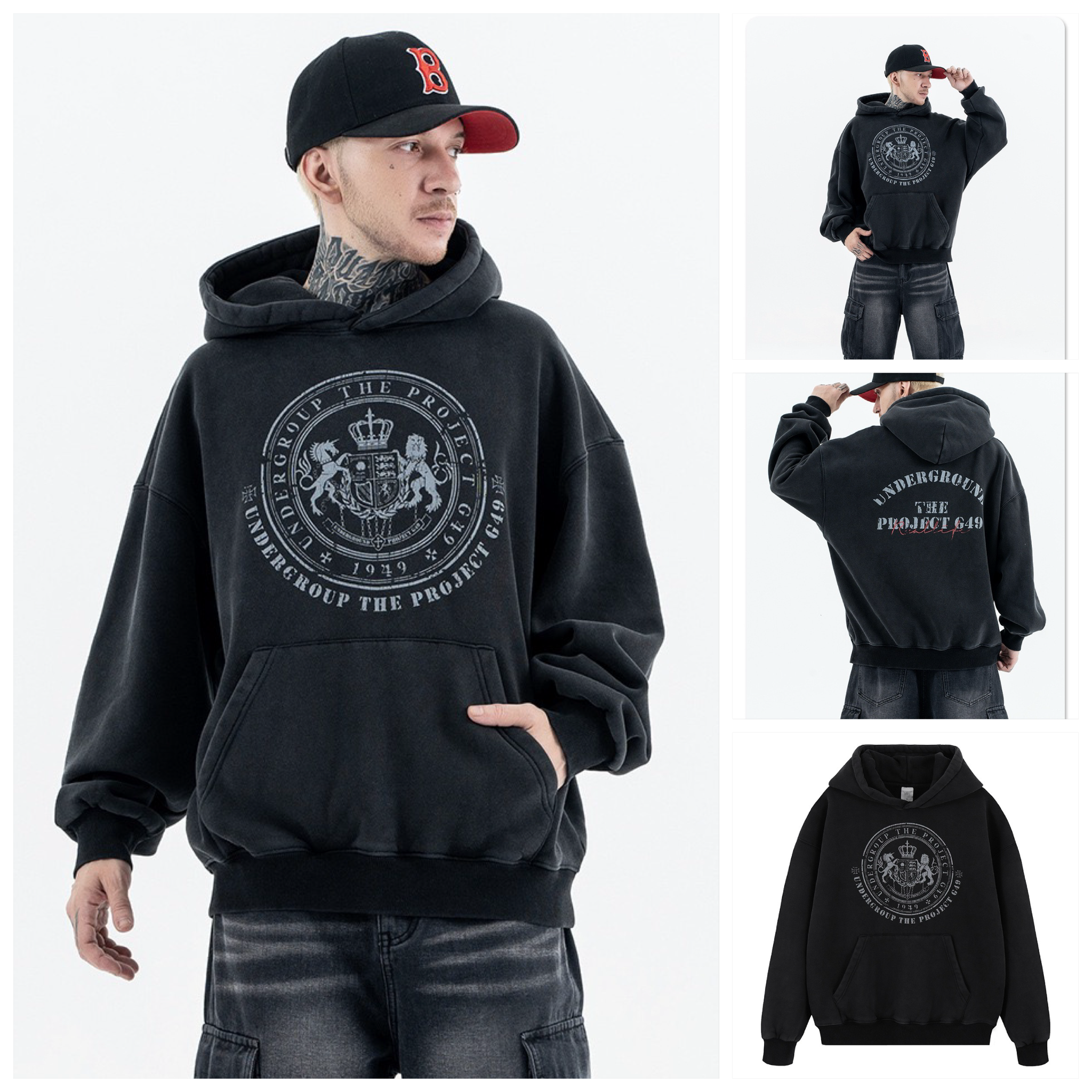 FG®️| ÁO KHOÁC HOODIE ẤP ÁP IN HÌNH CAO CẤP RETRO UNISEX FG F205