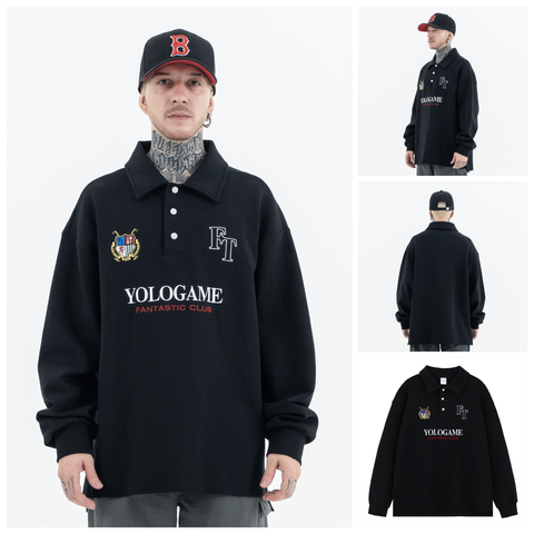 FG®️| ÁO THUN DÀI TAY POLO IN THÊU CAO CẤP UNISEX FG F216