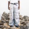 FG®️| QUẦN JEANS ỐNG RỘNG WASH NHIỀU TÚI HỘP UNISEX FG ZB304