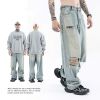 FG®️| QUẦN JEANS ỐNG RỘNG WASH ZÁCH ĐẦU GỚI UNISEX FG ZB305