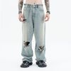 FG®️| QUẦN JEANS ỐNG RỘNG WASH ZÁCH ĐẦU GỚI UNISEX FG ZB305