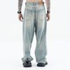 FG®️| QUẦN JEANS ỐNG RỘNG WASH ZÁCH ĐẦU GỚI UNISEX FG ZB305