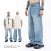 FG®️| QUẦN JEANS ỐNG WASH ĐÍNH KIM CƯƠNG UNISEX FG ZB310