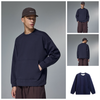 INF®️| ÁO SWEATER NỈ CỔ TRÒN TRỄ VAI TRƠN MÀU OUTDOOR UNISEX INF 7077