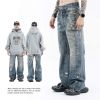 FG®️| QUẦN JEANS ỐNG RỘNG WASH RETRO GRAFFITI  UNISEX FG ZB281