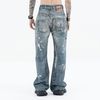 FG®️| QUẦN JEANS ỐNG RỘNG WASH RETRO GRAFFITI  UNISEX FG ZB281