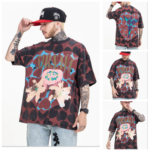 FG®️| ÁO THUN CỔ TRÒN TAY NGẮN IN HÌNH GRAFFITI FG E473