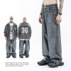 FG®️| QUẦN JEANS ỐNG RỘNG WASH PHỦ BẠC BAGGY RETRO UNISEX FG ZB298