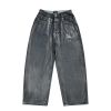 FG®️| QUẦN JEANS ỐNG RỘNG WASH PHỦ BẠC BAGGY RETRO UNISEX FG ZB298