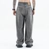 FG®️| QUẦN JEANS ỐNG RỘNG WASH XÁM CARBON RETRO UNISEX FG ZB300