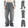 FG®️| QUẦN JEANS ỐNG RỘNG WASH XÁM CARBON RETRO UNISEX FG ZB300