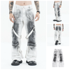 FG®️| QUẦN JEANS ỐNG RỘNG WASH TRẮNG BẨN UNISEX FG ZB304