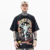 FG®️| ÁO THUN CỔ TRÒN NGẮN TAY DÁNG RỘNG GRAFFITI FG F095
