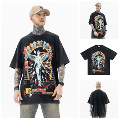 FG®️| ÁO THUN CỔ TRÒN NGẮN TAY DÁNG RỘNG GRAFFITI FG F095