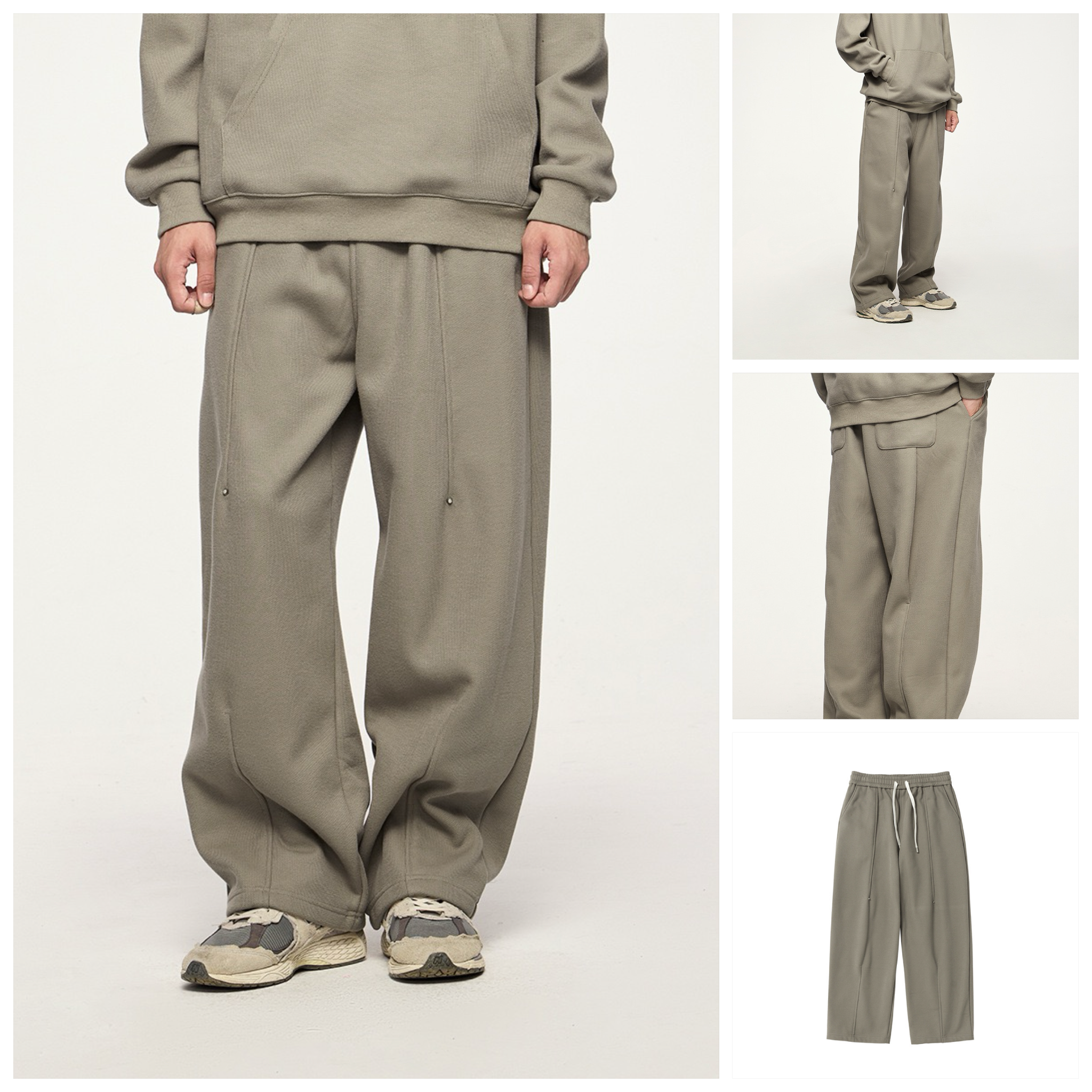 INF®️| QUẦN THỂ THAO LÔNG CỪU SIÊU ẤM ỐNG RỘNG  ACCORDION UNISEX INF 13344