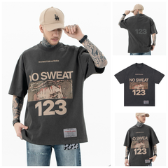 FG®️| ÁO THUN CỔ TRÒN NGẮN TAY DÁNG RỘNG GRAFFITI FG F012