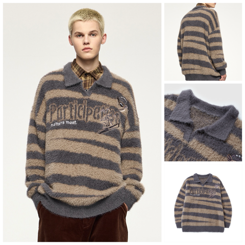 INF®️| ÁO SWEATER POLO LÔNG CHỒN VE ÁO RỘNG UNISEX INF 10144
