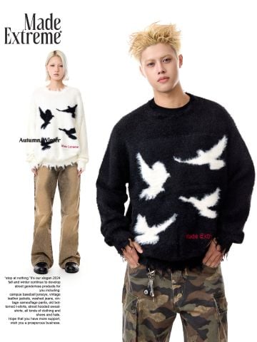 MADEEXTREME®️| ÁO LEN CHIM BỒ CÂU HÒA BÌNH UNISEX MADE 4095