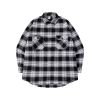 INF®️| ÁO KHOÁC SƠ MI DÀI TAY KẺ SỌC DÁNG RỘNG UNISEX INF 7075