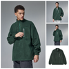 INF®️| ÁO KHOÁC NỈ CỔ HỞ LÔNG CỪU KHÓA KÉO UNISEX INF 4395