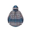INF®️| ÁO KHOÁC SƠ MI DÀI TAY KẺ SỌC MŨ TRÙM ĐẦU DÁNG RỘNG GRADIENT UNISEX INF 7087