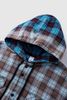 INF®️| ÁO KHOÁC SƠ MI DÀI TAY KẺ SỌC MŨ TRÙM ĐẦU DÁNG RỘNG GRADIENT UNISEX INF 7087