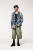 INF®️| ÁO KHOÁC SƠ MI DÀI TAY KẺ SỌC MŨ TRÙM ĐẦU DÁNG RỘNG GRADIENT UNISEX INF 7087