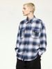 INF®️| ÁO KHOÁC SƠ MI DÀI TAY KẺ SỌC RETRO NHẬT BẢN CÓ TÚI  UNISEX INF 7082