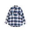 INF®️| ÁO KHOÁC SƠ MI DÀI TAY KẺ SỌC RETRO NHẬT BẢN CÓ TÚI  UNISEX INF 7082