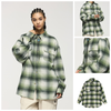 INF®️| ÁO KHOÁC SƠ MI DÀI TAY KẺ SỌC RETRO NHẬT BẢN CÓ TÚI  UNISEX INF 7082