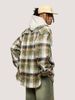INF®️| ÁO KHOÁC SƠ MI DÀI TAY KẺ SỌC RETRO DÁNG RỘNG CARDIGAN UNISEX INF 7081