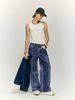 INF®️| QUẦN JEANS IN KỸ THUẬT SỐ CẮT CHẮP VÁ DÁNG SUÔNG INF 13419