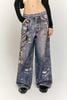 INF®️| QUẦN JEANS MÓC KHÓA IN PHUN KỸ THUẬT SỐ DÁNG SUÔNG UNISEX INF 13418
