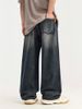 INF®️| QUẦN JEANS ỐNG RỘNG CHẢI XƯỚC RETRO INF 12481