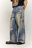 INF®️| QUẦN JEANS DÂY XÍCH IN KỸ THUẬT SỐ DÁNG SUÔNG UNISEX INF 13446