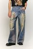 INF®️| QUẦN JEANS DÂY XÍCH IN KỸ THUẬT SỐ DÁNG SUÔNG UNISEX INF 13446