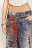 INF®️| QUẦN JEANS HIGHT STREET HOA ĐIỀU IN KỸ THUẬT SỐ DÁNG SUÔNG UNISEX INF 13421