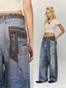 INF®️| QUẦN JEANS HIGHT STREET HOA ĐIỀU IN KỸ THUẬT SỐ DÁNG SUÔNG UNISEX INF 13424