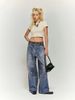 INF®️| QUẦN JEANS HIGHT STREET HOA ĐIỀU IN KỸ THUẬT SỐ DÁNG SUÔNG UNISEX INF 13424