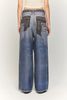 INF®️| QUẦN JEANS HIGHT STREET HOA ĐIỀU IN KỸ THUẬT SỐ DÁNG SUÔNG UNISEX INF 13424