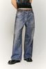 INF®️| QUẦN JEANS HIGHT STREET HOA ĐIỀU IN KỸ THUẬT SỐ DÁNG SUÔNG UNISEX INF 13424