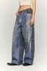 INF®️| QUẦN JEANS HIGHT STREET HOA ĐIỀU IN KỸ THUẬT SỐ DÁNG SUÔNG UNISEX INF 13424