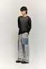 INF®️| QUẦN JEANS HIGHT STREET HOA ĐIỀU IN KỸ THUẬT SỐ DÁNG SUÔNG UNISEX INF 13436
