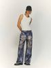 INF®️| QUẦN JEANS HIGHT STREET HOA ĐIỀU IN KỸ THUẬT SỐ DÁNG SUÔNG UNISEX INF 13440