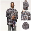 INF®️| ÁO  SƠ MI DÀI TAY LÀM RÁCH DÁNG RỘNG UNISEX INF 7073