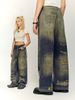 INF®️| QUẦN JEANS HIGHT STREET HOA ĐIỀU IN KỸ THUẬT SỐ DÁNG SUÔNG UNISEX INF 13423